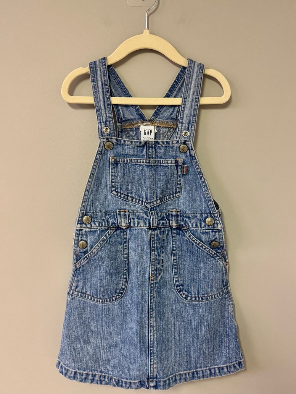 GAP Blue Denim Pinafore Overall Dress
